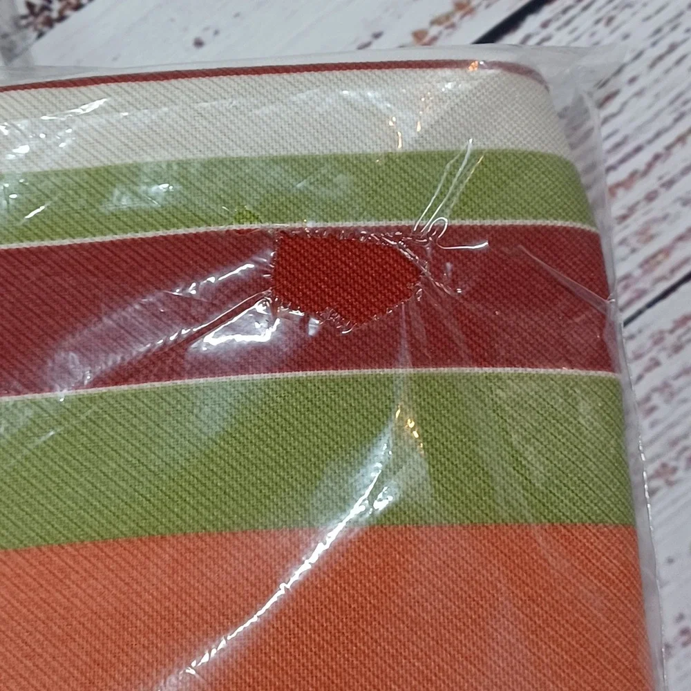PCinfuns (Pampered Chef) Patio Chair Covers 18x18 Multi NWOT Striped Set of 8